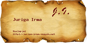 Juriga Irma névjegykártya